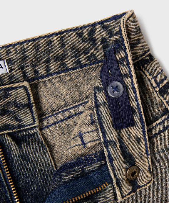 Bermuda en jean délavé coupe skater garçon vue3 - GEMO (ENFANT) - GEMO