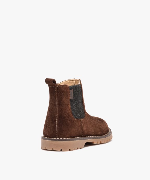 Boots bébé garçon style Chelsea dessus cuir – NA! vue4 - NA! - GEMO