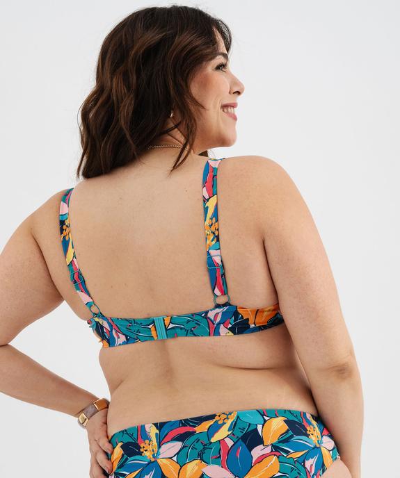 Haut de maillot de bain emboitant fleuri femme grande taille vue5 - GEMO (PLAGE) - GEMO