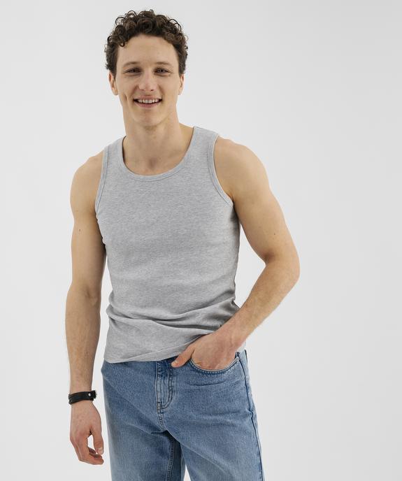 Débardeur en maille côtelée homme vue1 - GEMO 4G HOMME - GEMO