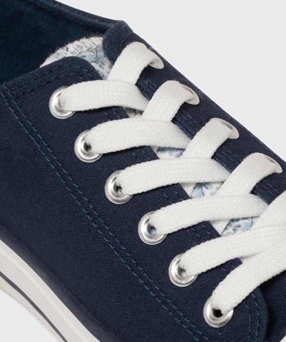 Tennis en toile à languette fleurie femme - Follow Me vue6 - FOLLOW ME G4G - GEMO