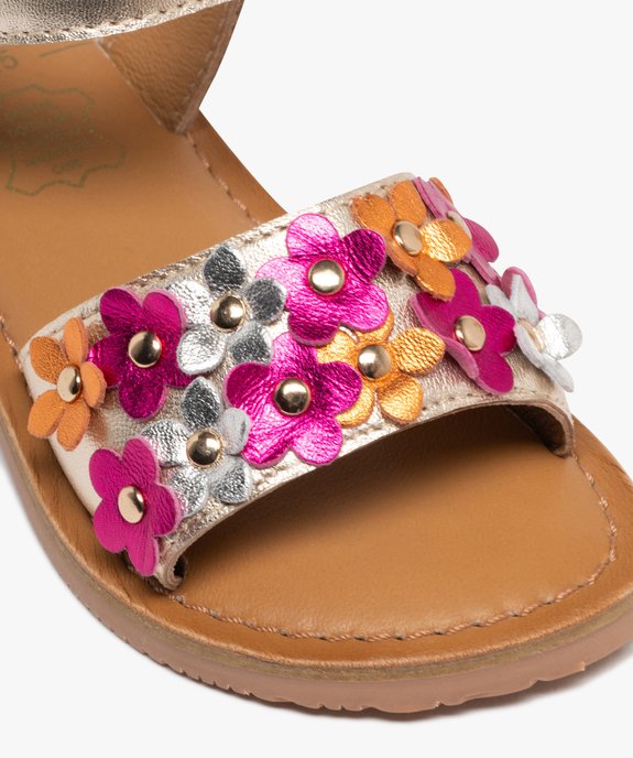 Sandales en cuir brillant à bride fantaisie fille vue6 - TANEO GEMO FOR GOOD - GEMO