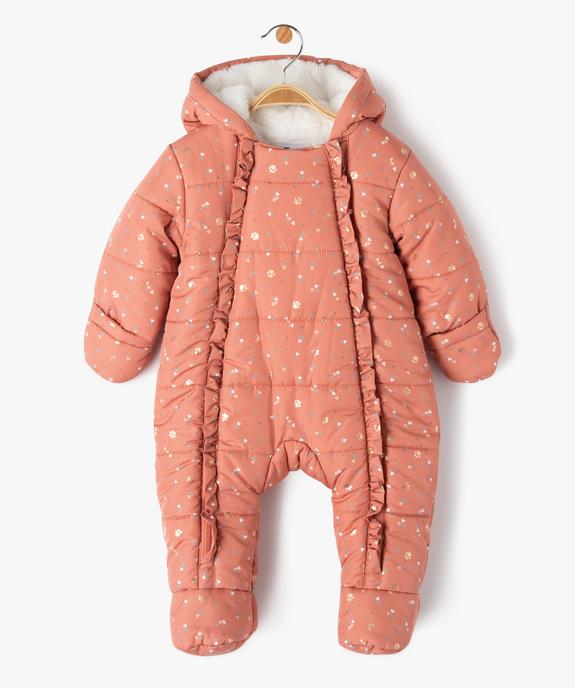 Combinaison pilote à capuche et moufles doublure fourrure imitation bébé - GEMO 4G BEBE Combinaison pilote à capuche et moufles doublure fourrure imitation bébé vue1 - GEMO 4G BEBE - GEMO