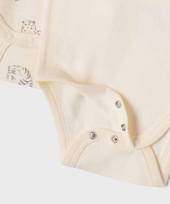 Body à manches courtes motifs animaux bébé garçon (lot de 3) vue3 - GEMO 4G BEBE - GEMO