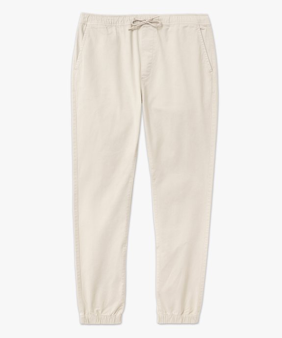 Pantalon jogger en toile de coton homme vue4 - GEMO 4G HOMME - GEMO