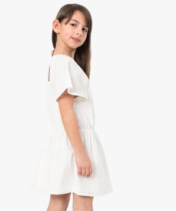 Robe fille à taille élastiquée et ouverture dans le dos vue1 - GEMO (ENFANT) - GEMO