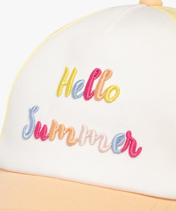 Casquette tricolore avec inscription brodée fille vue4 - GEMO(BEBE DEBT) - GEMO