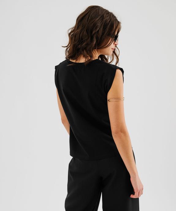 Débardeur femme en jersey de coton à broderie cœur femme vue3 - GEMO(FEMME PAP) - GEMO