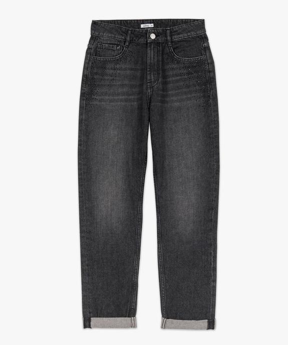 Jean mom avec strass sur les hanches femme vue4 - GEMO(FEMME PAP) - GEMO