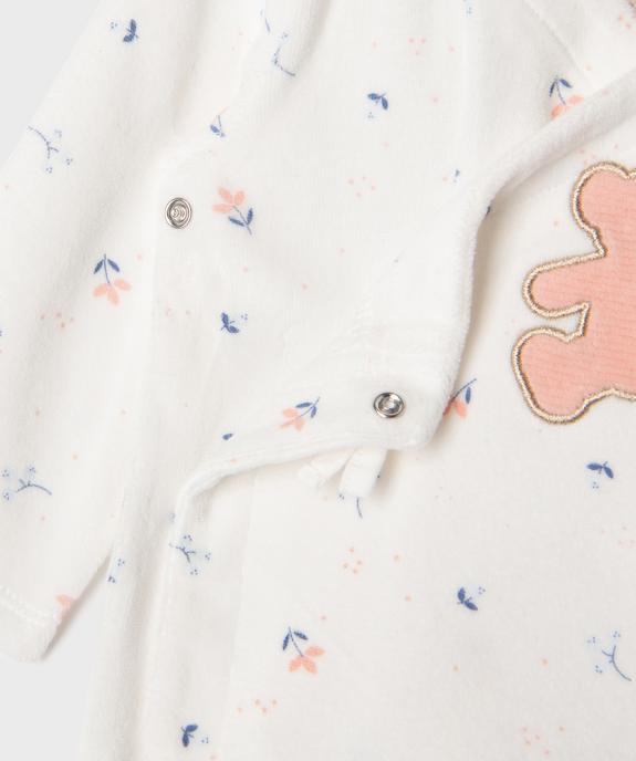 Pyjama en velours 2 pièces avec haut brassière bébé fille - LuluCastagnette vue2 - LULU CASTAGNETTE GEMO FOR GOOD - GEMO