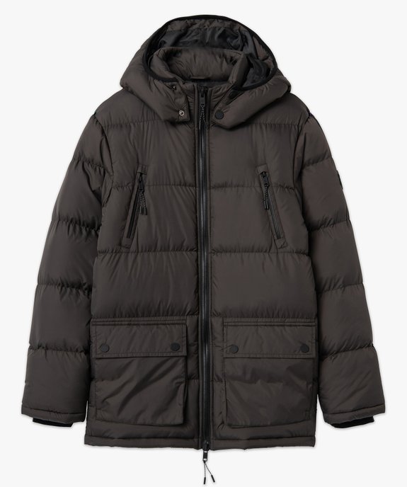 Parka homme multipoche à capuche amovible vue4 - DISSIDENT - GEMO