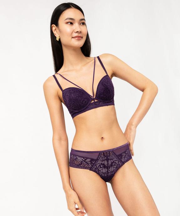 Shorty en dentelle et tulle femme vue3 - GEMO(HOMWR FEM) - GEMO