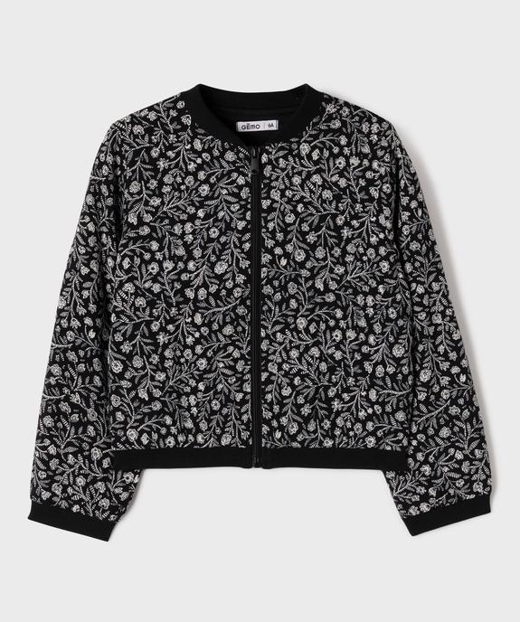 Veste zippée fluide en viscose fleurie fille vue1 - GEMO (ENFANT) - GEMO