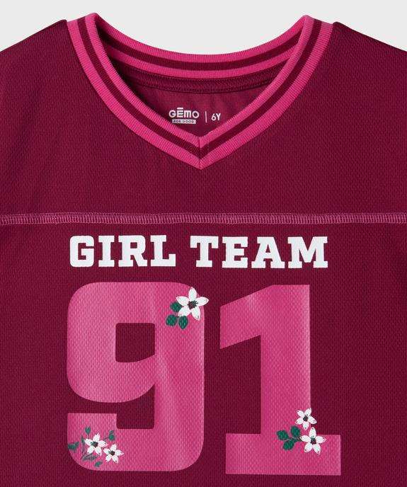 Tee-shirt de sport avec inscription girly fille vue2 - GEMO 4G FILLE - GEMO