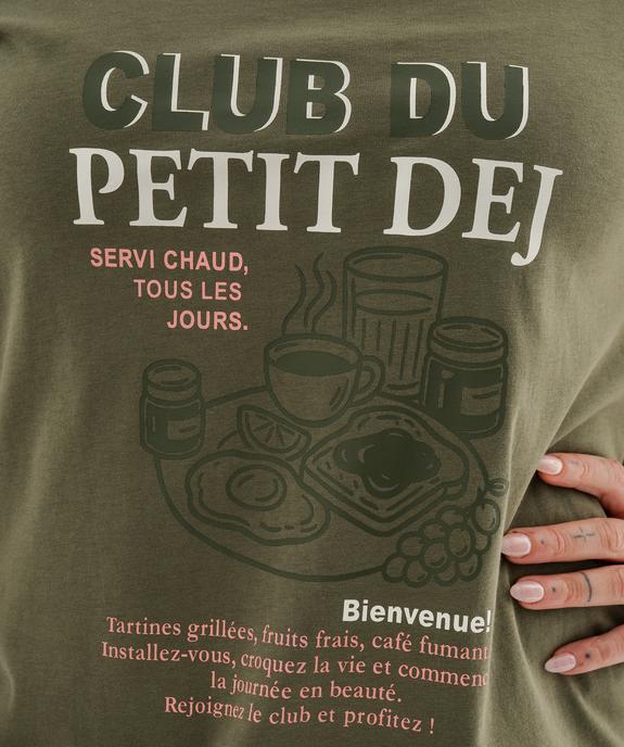 Chemise de nuit à manches courtes femme grande taille vue3 - GEMO 4G FEMME - GEMO