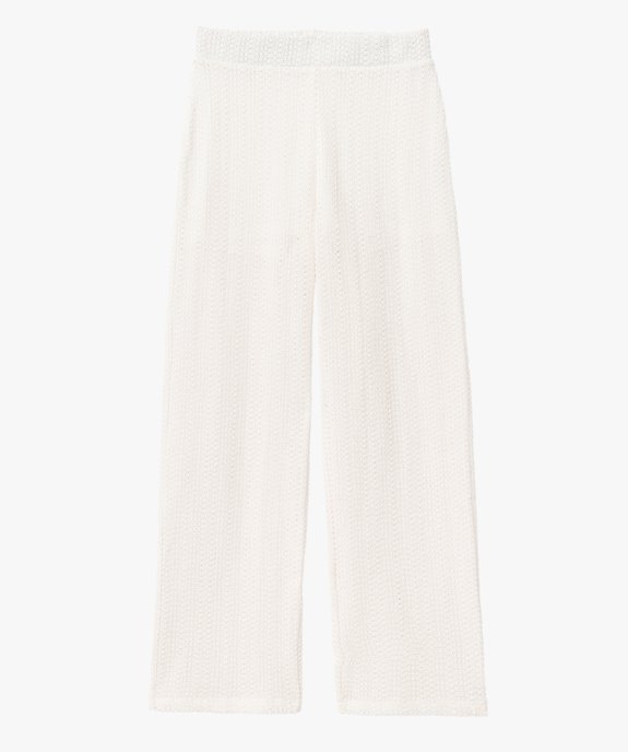 Pantalon large en maille ajourée femme vue5 - GEMO(FEMME PAP) - GEMO