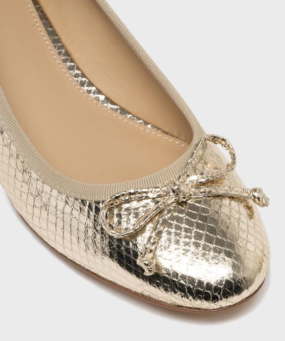 Ballerines métallisées à petit talon femme - Follow Me vue6 - FOLLOW ME - GEMO