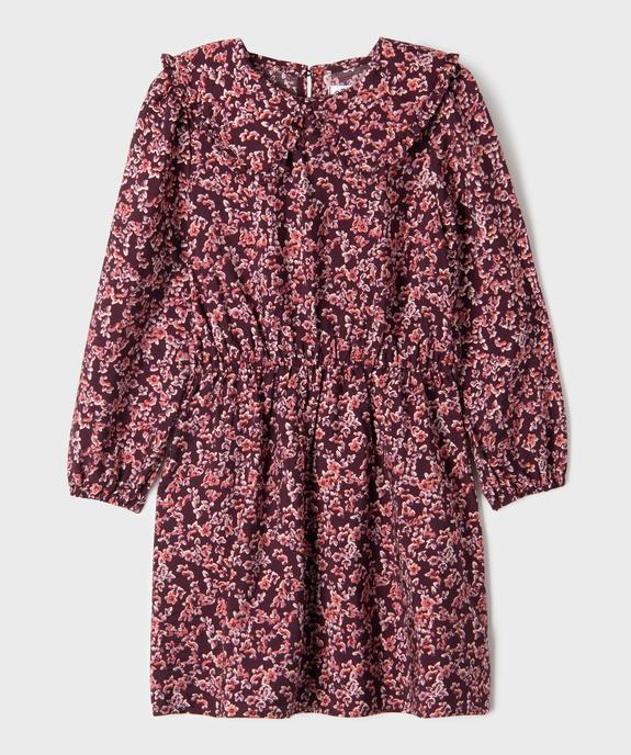 Robe à manches longues à motifs fleuris fille vue1 - GEMO 4G FILLE - GEMO