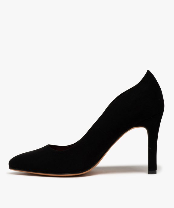 Escarpins femme à talon aiguille et dessus suédine unie vue3 - GEMO(URBAIN) - GEMO