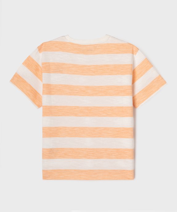 Tee-shirt manches courtes à larges rayures garçon vue3 - GEMO (ENFANT) - GEMO