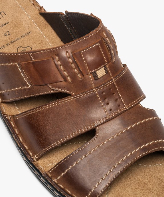 Sandales homme avec larges brides et talon ouvert vue6 - GEMO (CASUAL) - GEMO