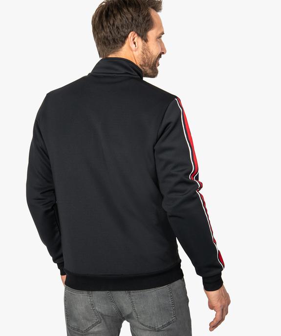 Sweat homme zippé à rayures sur les bras vue3 - GEMO (HOMME) - GEMO