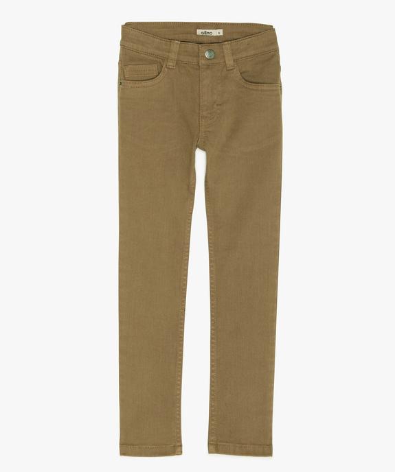 Pantalon garçon uni coupe Slim extensible  vue2 - GEMO 4G GARCON - GEMO