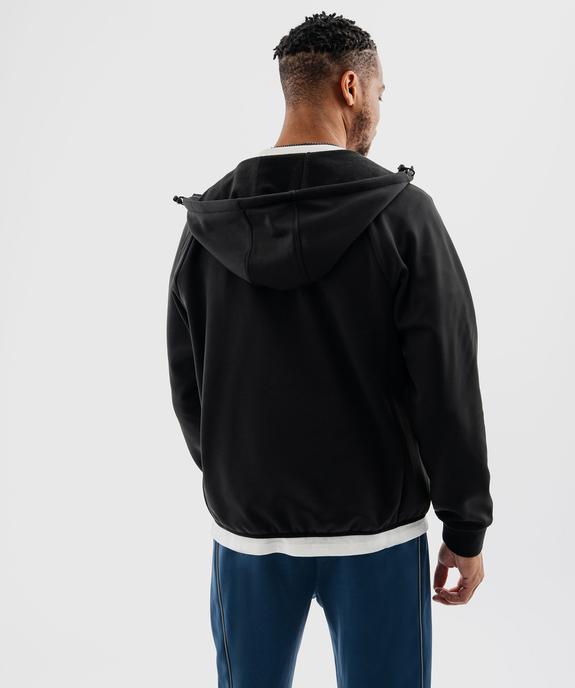 Sweat de sport à capuche zippé devant matelassé homme vue3 - GEMO (HOMME) - GEMO