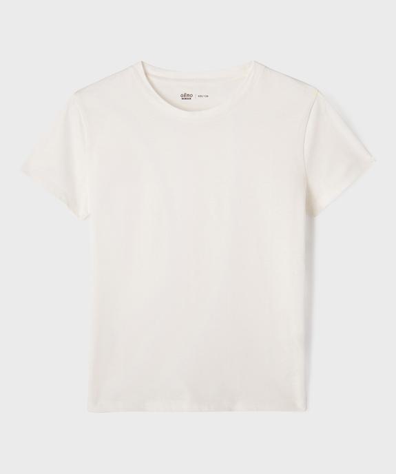 Tee-shirt manches courtes à col rond fille vue1 - GEMO 4G FILLE - GEMO