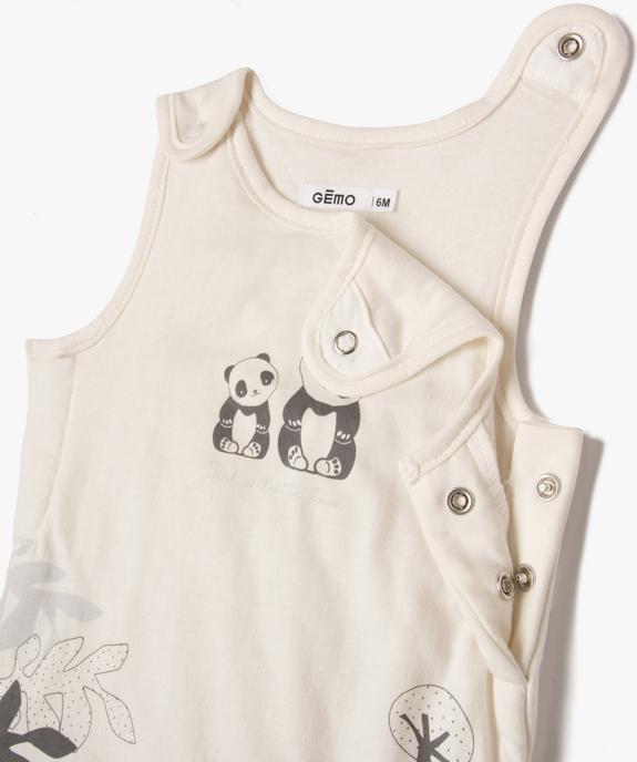 Ensemble 2 pièces bébé fille combinaison et gilet vue3 - GEMO 4G BEBE - GEMO