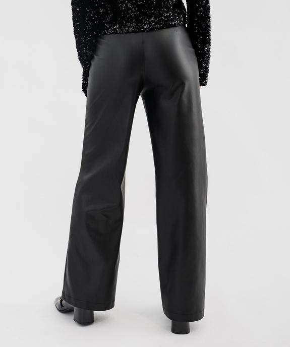 Pantalon flare en cuir imitation femme - GEMO(FEMME PAP) Pantalon flare en cuir imitation femme vue3 - GEMO(FEMME PAP) - GEMO