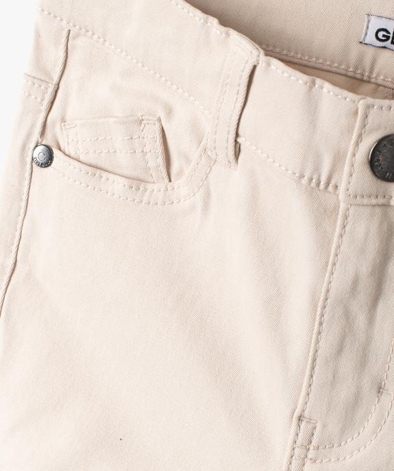 Pantalon garçon coupe skinny en toile extensible vue3 - GEMO 4G GARCON - GEMO