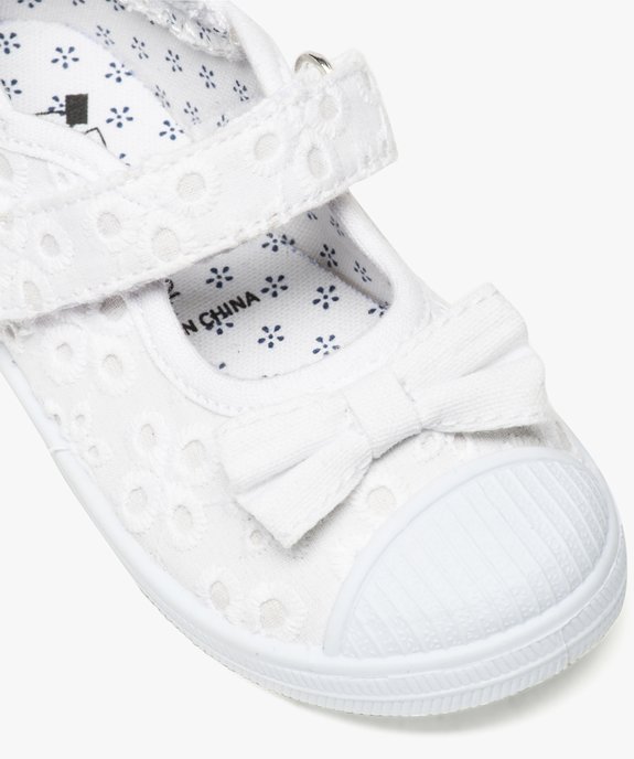 Tennis bébé fille en toile façon babies à scratch vue6 - GEMO(BEBE DEBT) - GEMO