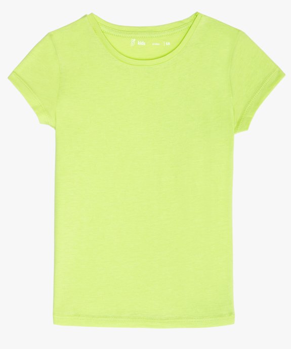 Tee-shirt à manches courtes uni fille vue1 - GEMO 4G FILLE - GEMO