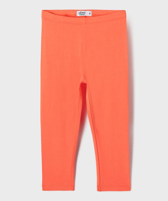 Legging 7/8ème uni à taille élastiquée fille vue4 - GEMO (ENFANT) - GEMO