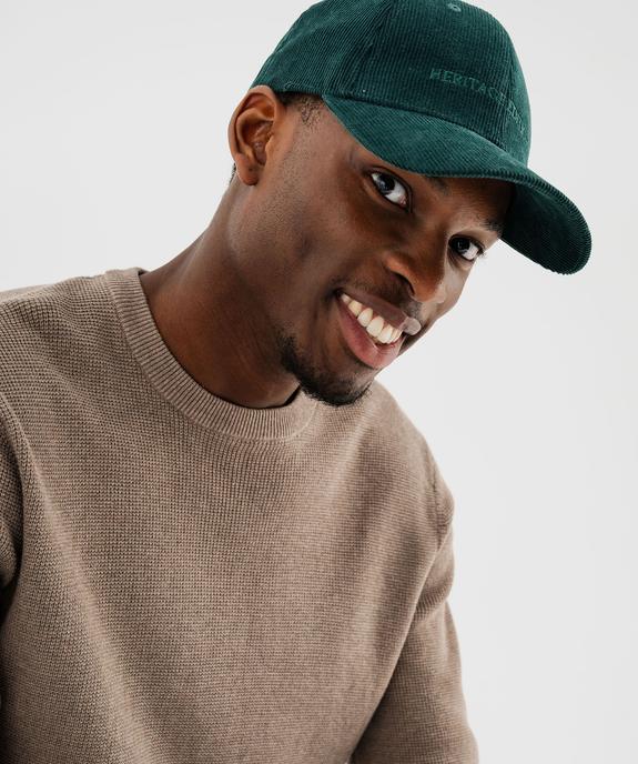 Pull col rond en coton uni homme vue2 - GEMO (HOMME) - GEMO