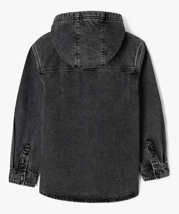 Chemise en jean avec capuche amovible garçon vue4 - GEMO 4G GARCON - GEMO