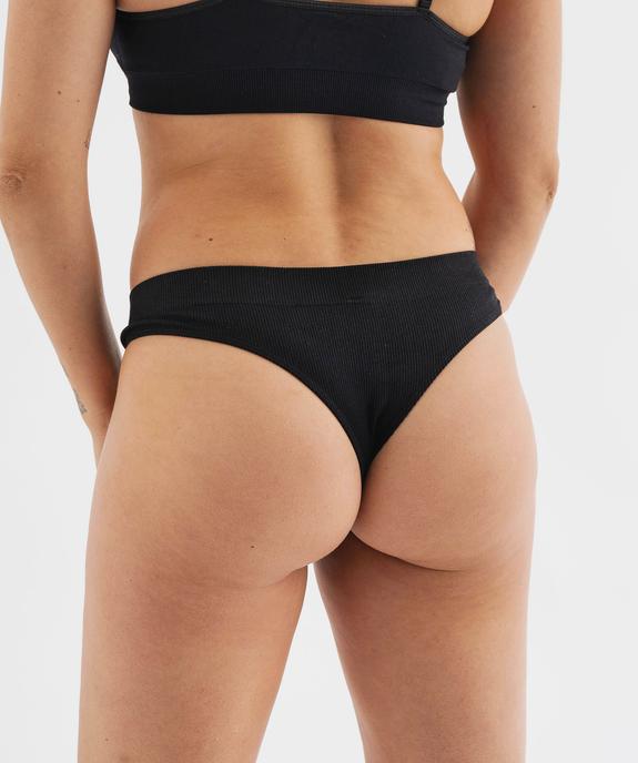 Tanga en maille côtelée femme vue6 - GEMO(HOMWR FEM) - GEMO