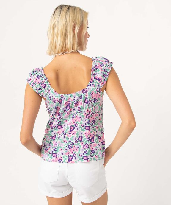 Blouse femme à larges bretelles smockées vue3 - GEMO(FEMME PAP) - GEMO
