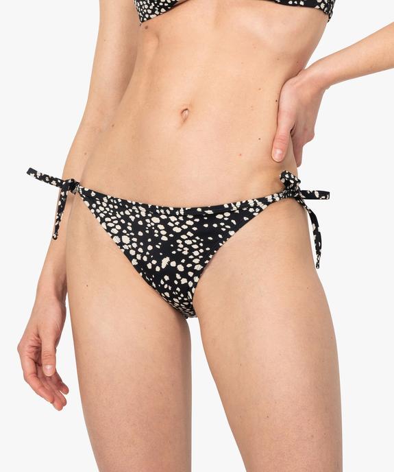 Bas de maillot de bain femme forme slip avec liens vue1 - GEMO (PLAGE) - GEMO