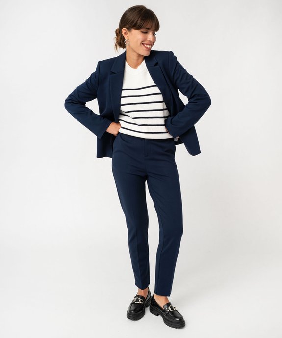 Veste de tailleur en maille extensible femme vue6 - GEMO(FEMME PAP) - GEMO