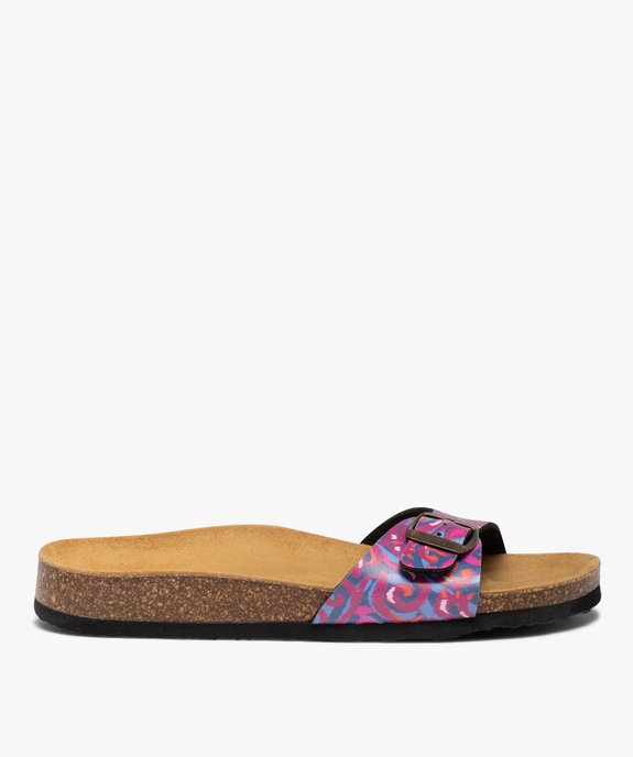 Mules femme à semelle liège et bride ajustable vue1 - GEMO 4G FEMME - GEMO