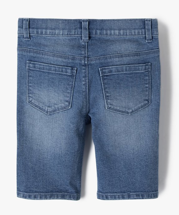 Bermuda fille en denim coupe slim vue3 - GEMO 4G FILLE - GEMO