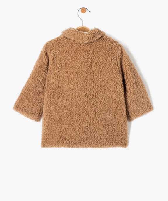 Manteau bébé fille pressionné en sherpa - LuluCastagnette vue4 - LULUCASTAGNETTE - GEMO