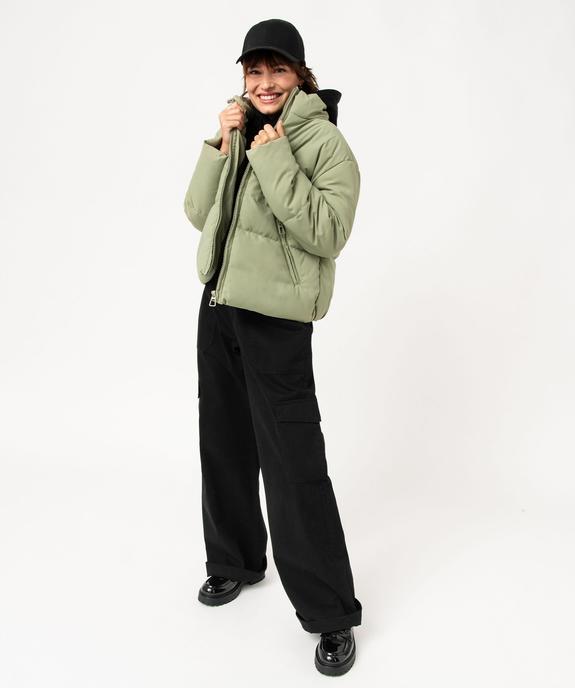 Doudoune à col montant et zips fantaisie femme vue5 - GEMO 4G FEMME - GEMO