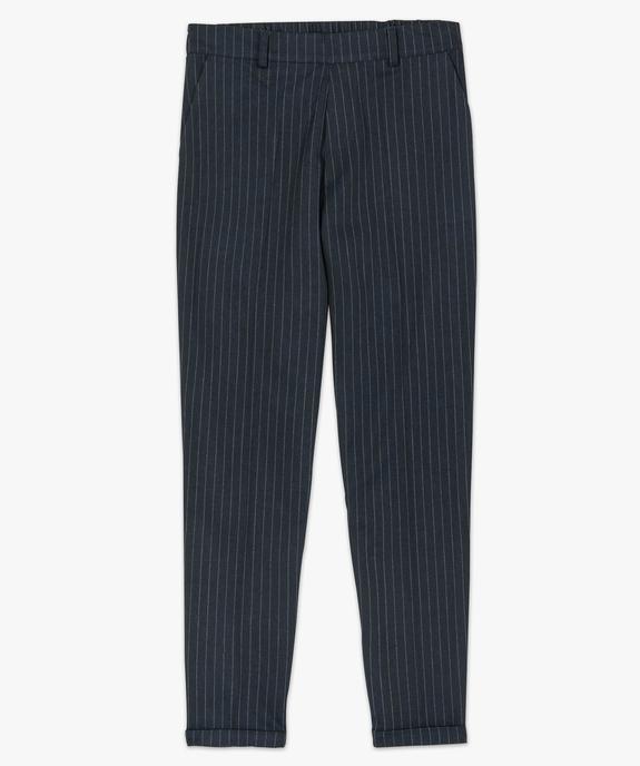 Pantalon à pinces à motif avec revers en bas de jambe vue4 - GEMO(FEMME PAP) - GEMO
