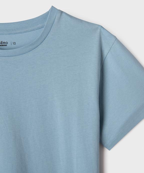 Tee-shirt manches courtes imprimé dos fille vue2 - GEMO 4G FILLE - GEMO