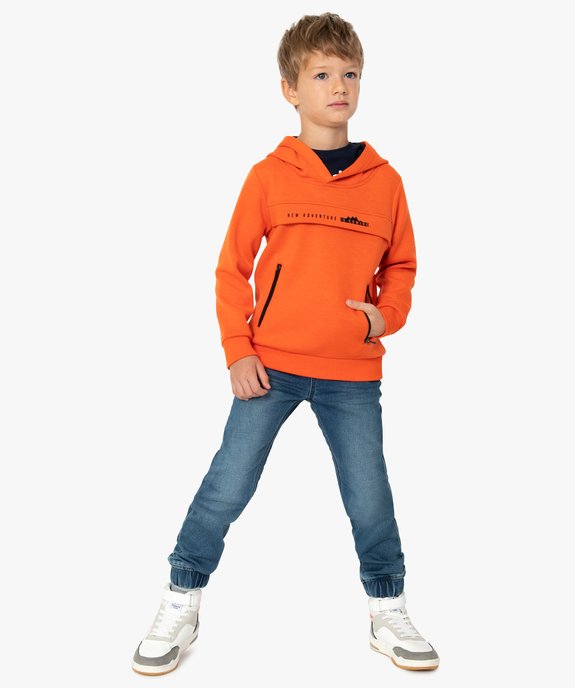 Jogger garçon façon jean à taille élastiquée  vue5 - GEMO (ENFANT) - GEMO