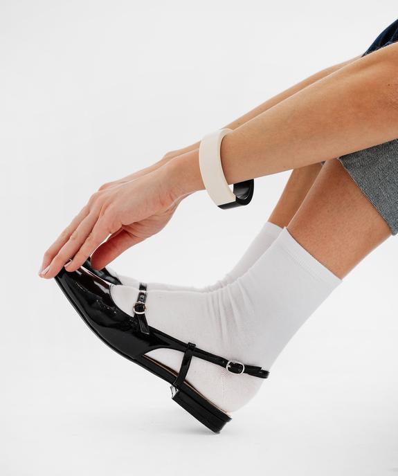 Ballerines vernies slingback à bout carré et brides femme - Follow Me vue1 - FOLLOW ME - GEMO