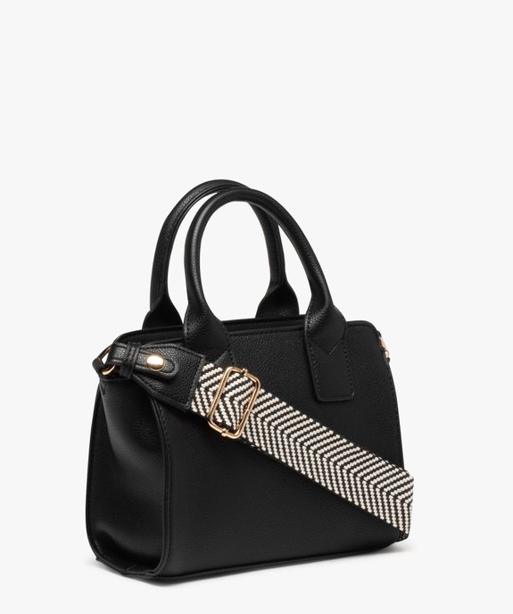 Sac femme en matière grainée avec large bandoulière amovible vue2 - GEMO (ACCESS) - GEMO